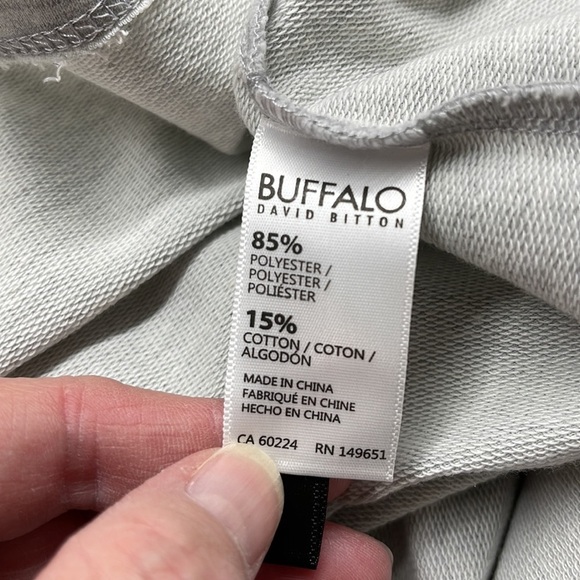 Buffalo David Bitton NWT Ripley Gray Ruffled Mock-Neck Top Size XS - Picture 12 of 13